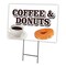 Signmission Coffee & Donuts Yard Sign & Stake outdoor plastic coroplast window, C-1824 Coffee & Donuts C-1824 Coffee & Donuts - alternate 1